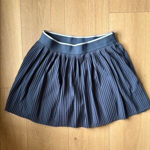 Navy Pleated Women's Skirt